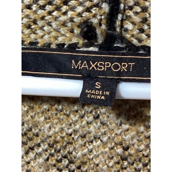 Maxsport Women's Long Cardigan Sweater Black and Brown Size Small - Picture 4 of 11
